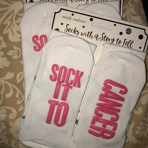 Simply Southern Socks Sock it to cancer Women’s